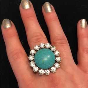 Large turquoise statement ring
